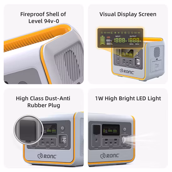 Portable Power Power Station High Capacity 1000W Solar Outdoor Camping Uninterruptible Power Supply
